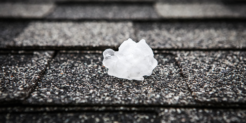 Hail on level 4 impact resistant shingle
